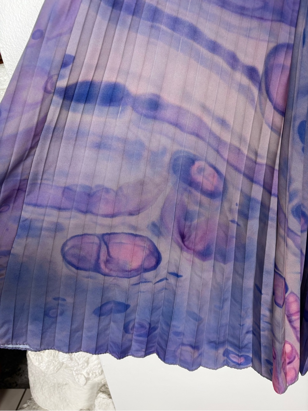 Anthropologie Pleated Midi Skirt with Watercolor Print by Siddhartha Bansai - Picture 5 of 9